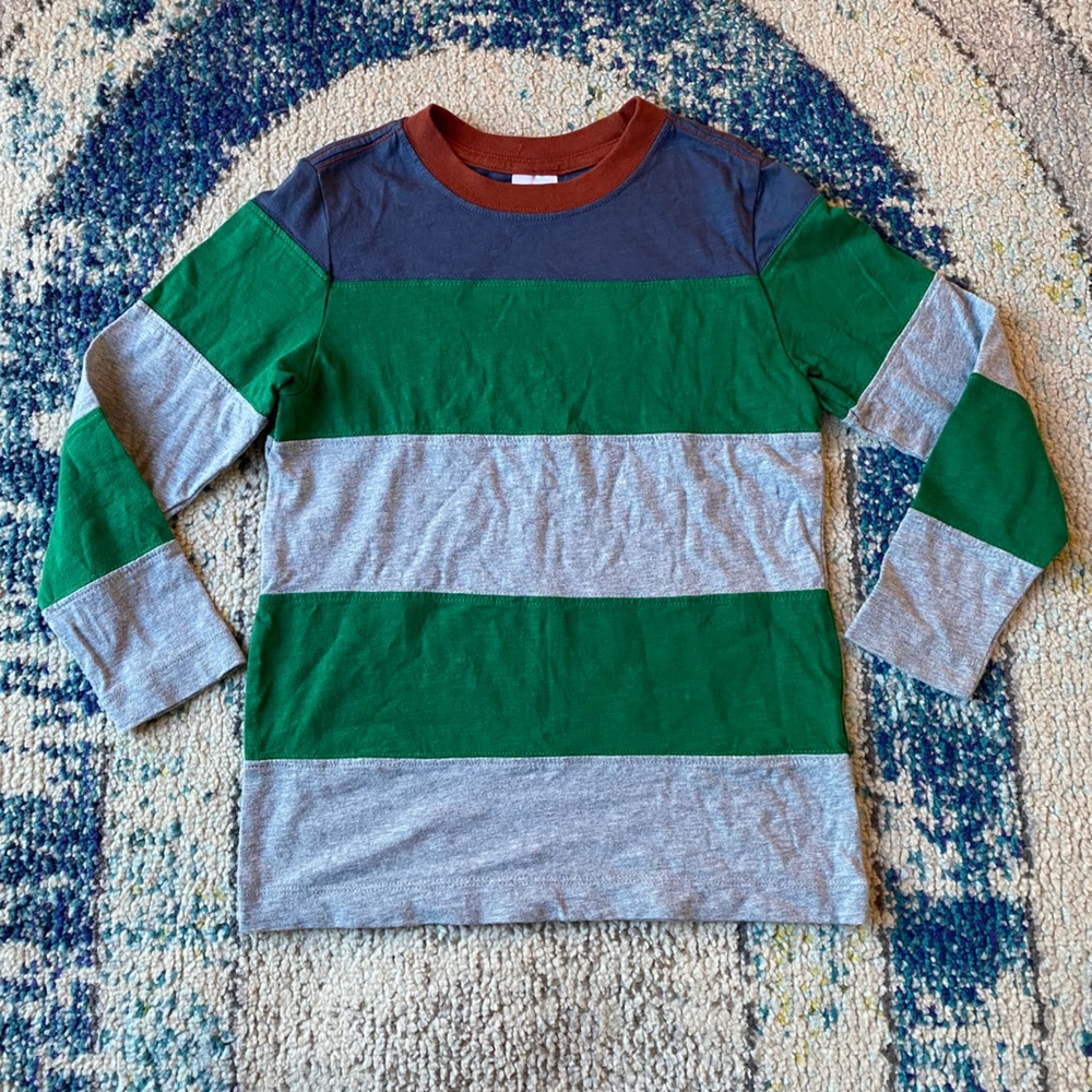 Hanna Andersson Striped Long Sleeve Shirt 110cm